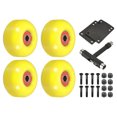 thumbnail image 1 of Uxcell 52mm Skateboard Wheels and Bearings Set Street Wheels for Skateboards Cruiser Wheel 95A, Yellow Red 4 Pack, 1 of 6