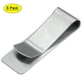 thumbnail image 1 of Uxcell 52mm Stainless Steel Slim Clip Credit Card Holder Clamp, Silver 6 Count, 1 of 6
