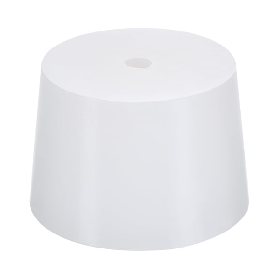 Uxcell 52mm to 59.7mm w Hole Silicone Rubber Tapered Plug White for Powder Coating, Painting