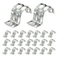 thumbnail image 1 of Uxcell 52pcs Conduit Clamp 1 Inch, 1 Hole Stainless Steel Pipe Strap, Rigid Metal Conduit Hanger for Pipe Fixing, Tube Wire Installation, 1 of 6