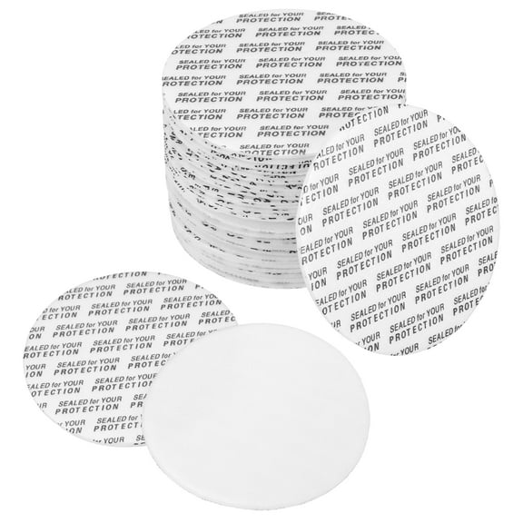 Uxcell 53mm/2.09"Foam Lid Liner, 80Pcs Adhesive Round PS Pressure Sensitive Seals, Cap Liners Resistant Tamper for Plastic Glass Jar Bottle Cap Canning Vials Seals