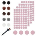 thumbnail image 1 of Uxcell 540Pcs Screw Cap Stickers and 100Pcs Screw Covers, 21mm Self Adhesive Screw Hole Covers Hole Stickers for Furniture Cabinet Shelf Decoration, Pink, 1 of 7