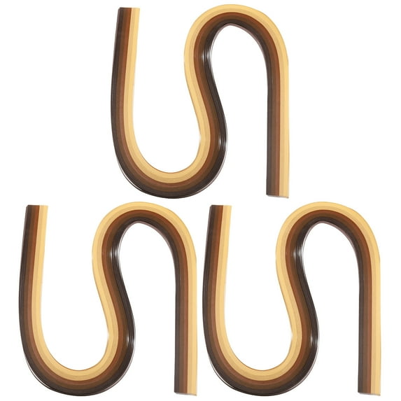 Uxcell 540 x 10mm Rainbow Quilling Strips Paper, Gradient Brown 360 Pcs