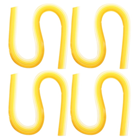 Uxcell 540 x 3mm Rainbow Quilling Strips Paper, Gradient Light Yellow 480 Pcs