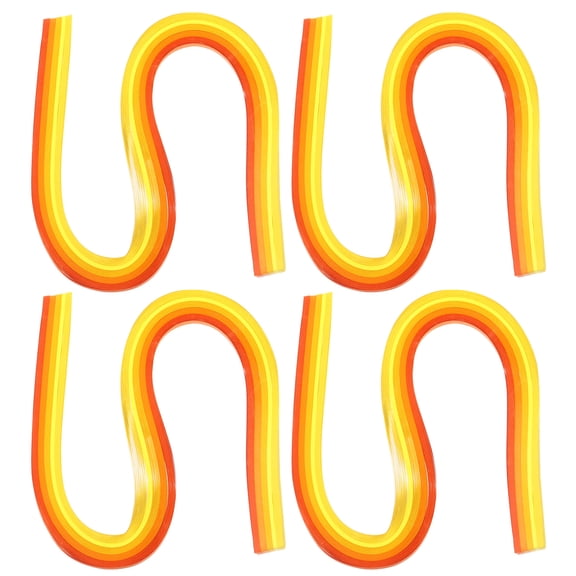 Uxcell 540 x 5mm Rainbow Quilling Strips Paper, Gradient Yellow 480 Pcs