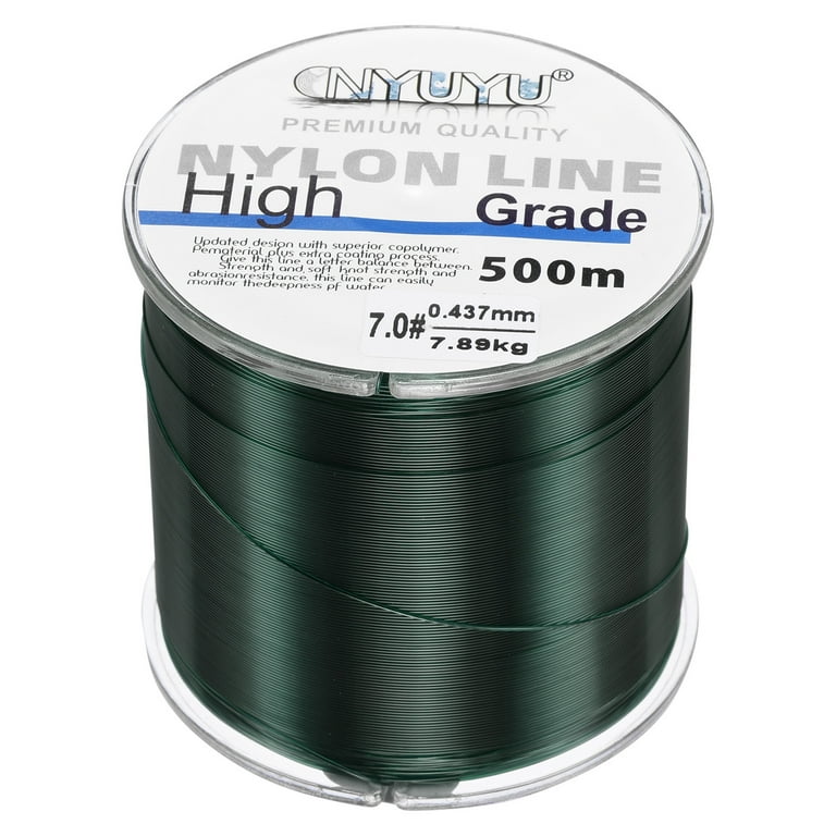 Uxcell 547Yard 17Lb Fluorocarbon Coated Monofilament Nylon Fishing Line  Dark Green 