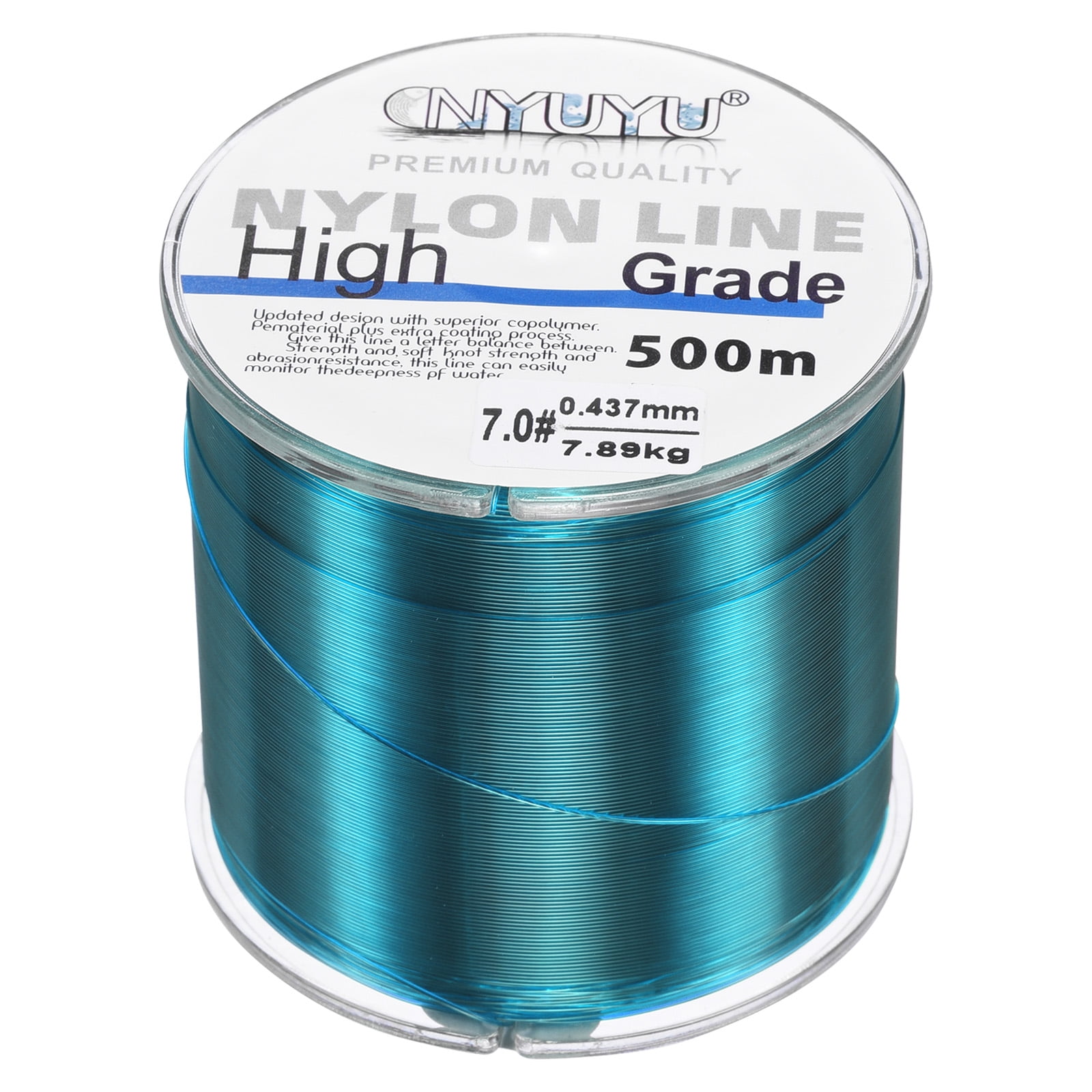 Uxcell 547Yard 17Lb Fluorocarbon Coated Monofilament Nylon Fishing Line Sky  Blue