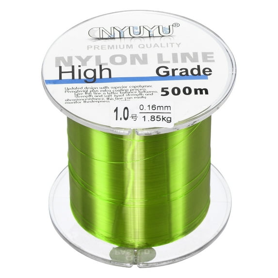 Uxcell 547Yard 3Lb Fluorocarbon Coated Monofilament Nylon Fishing Line Light Green