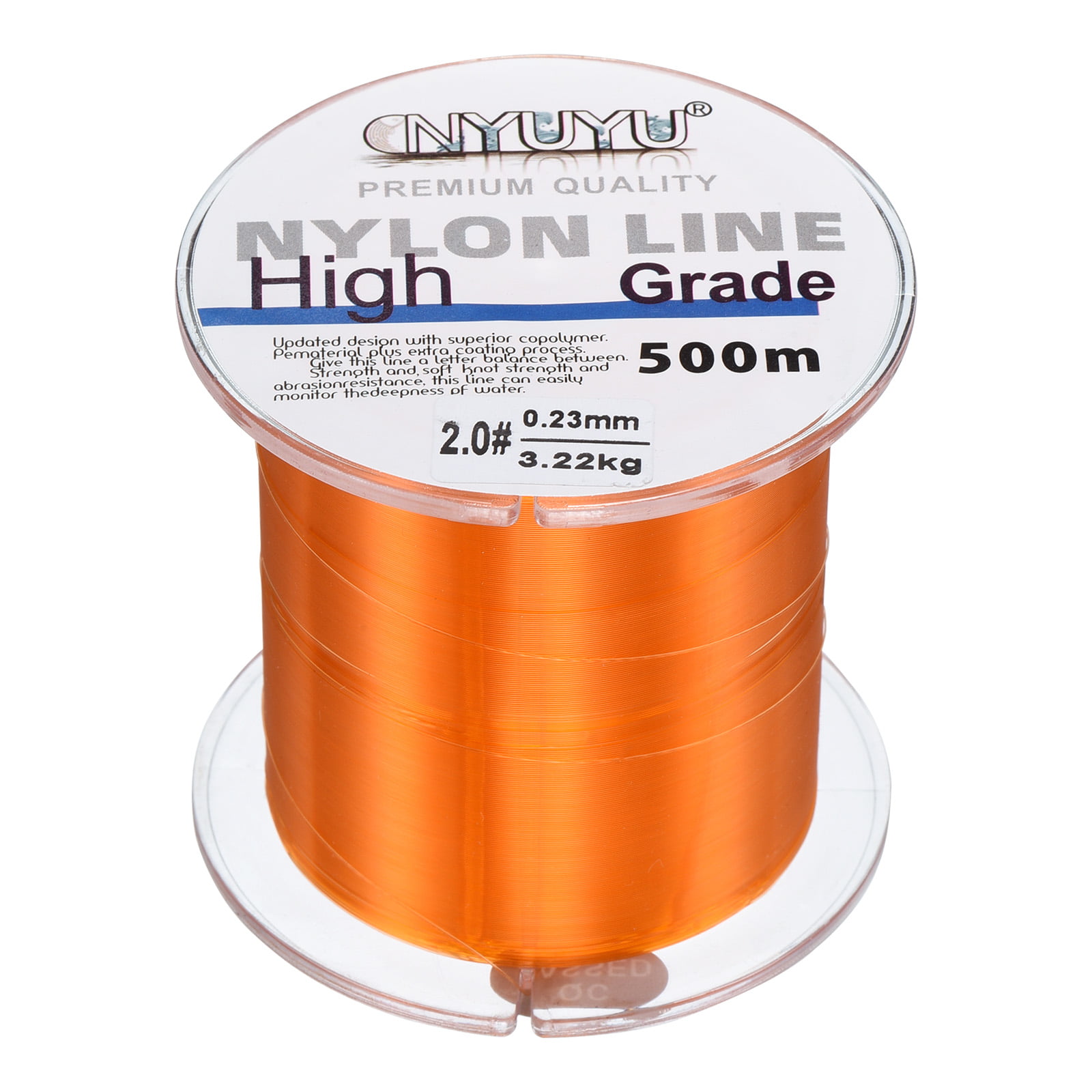 Uxcell 547Yard 7Lb Fluorocarbon Coated Monofilament Nylon Fishing Line  Orange