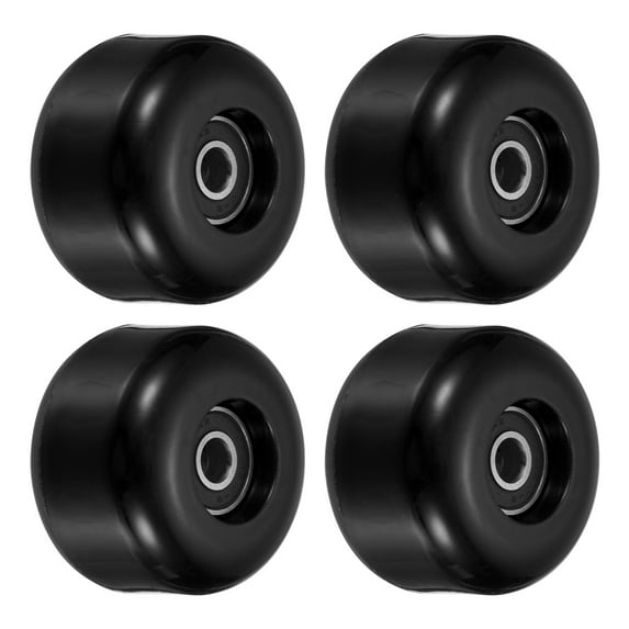 Uxcell 54mm Skateboard Wheel with Bearings ABEC-9 Street Wheels for Skateboards Cruiser Wheel 85A, Black 4 Pack