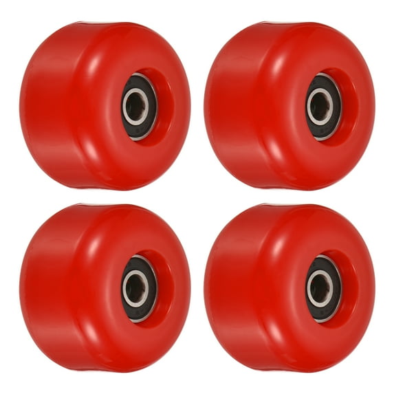 Uxcell 54mm Skateboard Wheel with Bearings ABEC-9 Street Wheels for Skateboards Cruiser Wheel 85A, Red 4 Pack