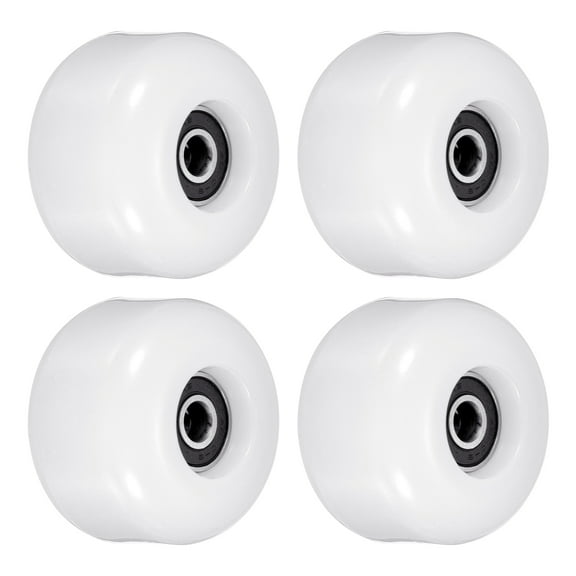 Uxcell 54mm Skateboard Wheel with Bearings ABEC-9 Street Wheels for Skateboards Cruiser Wheel 85A, White 4 Pack