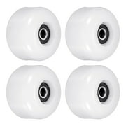 Uxcell 54mm Skateboard Wheel with Bearings ABEC-9 Street Wheels for Skateboards Cruiser Wheel 85A, White 4 Pack