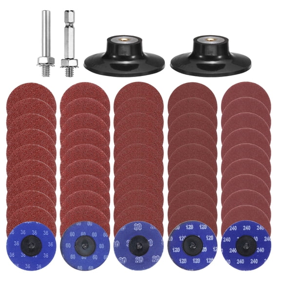 Uxcell 54Pcs Quick Change Discs Set 3" Sanding Discs 36/60/80/120/240 Grits