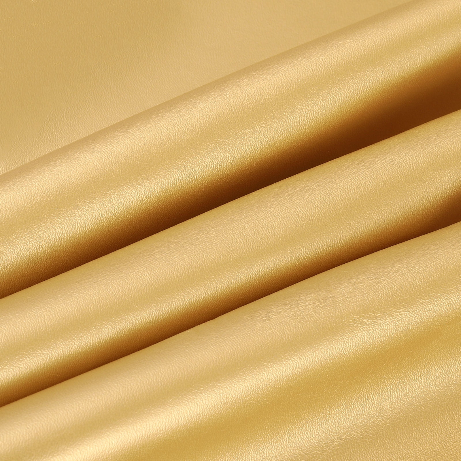 Uxcell 54x19.7x0.03 Inch PU Leather Book Cloth, Soft Colored Faux PU Leather Sheets, Gold Tone