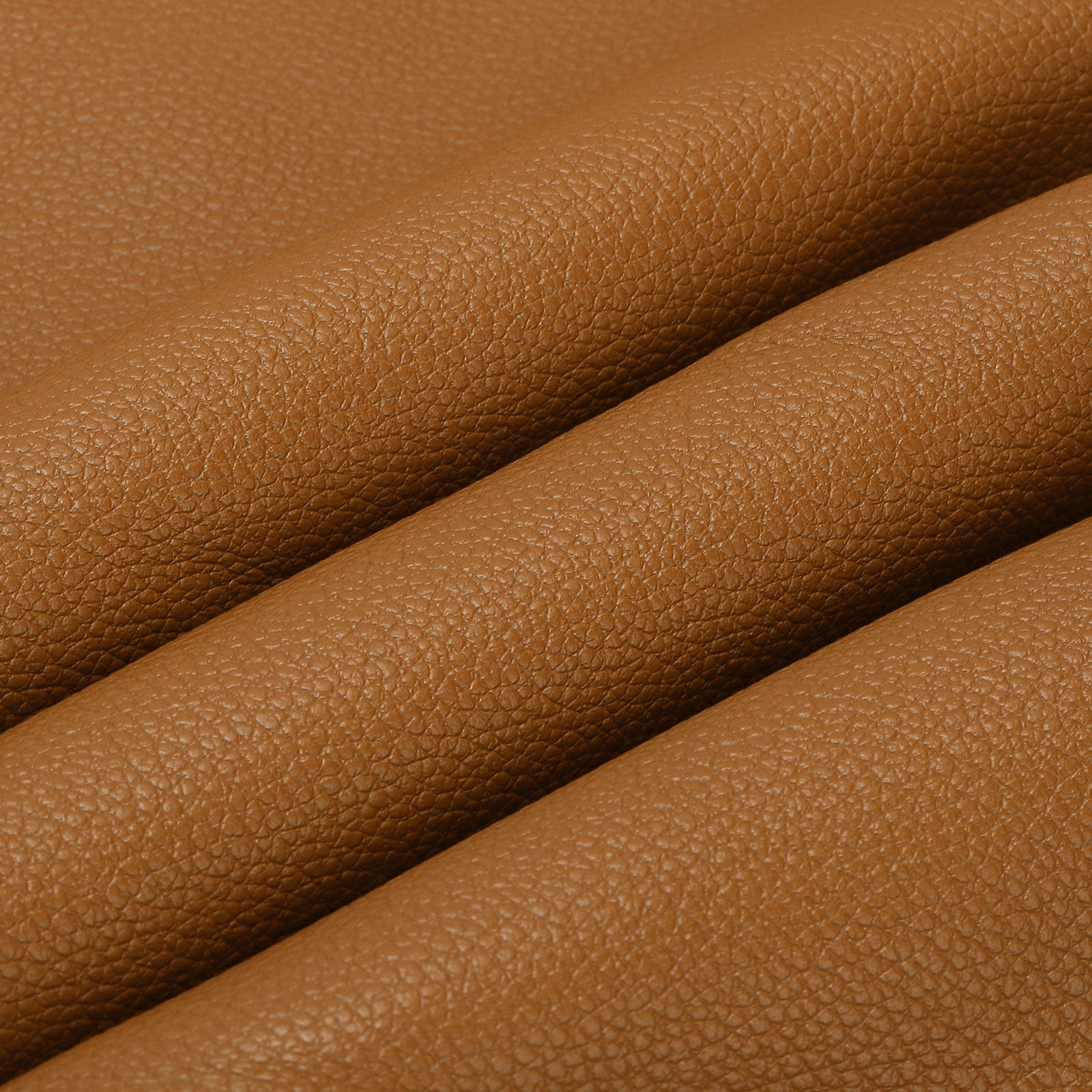 Uxcell 54x19.7x0.05 Inch PU Leather Book Cloth, Soft Colored Faux PU Leather Sheets, Yellow Brown