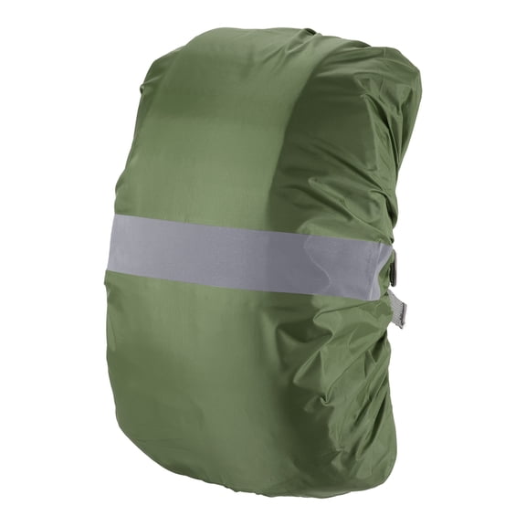 Uxcell 55-65L Waterproof Backpack Rain Cover with Reflective Strap L Olive