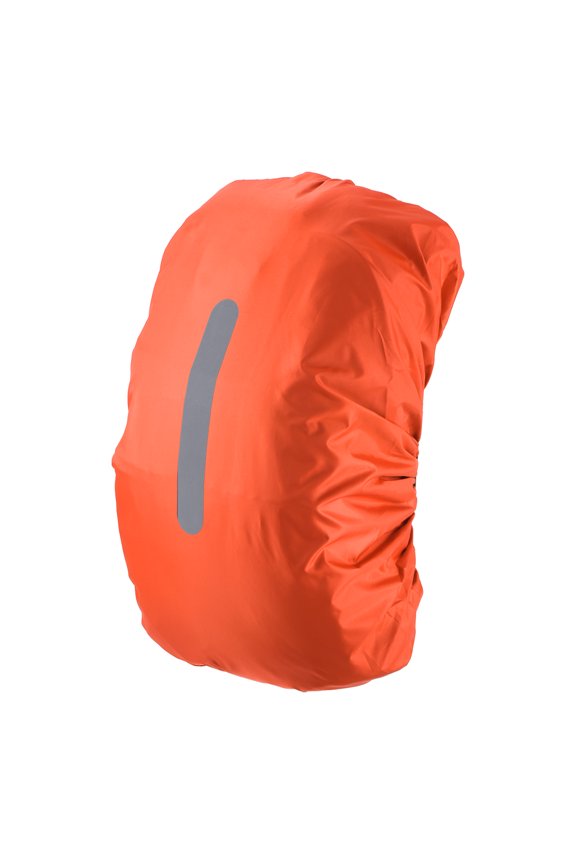 55-65L Waterproof Backpack Rain Cover with Vertical Reflective Strap, L, Orange