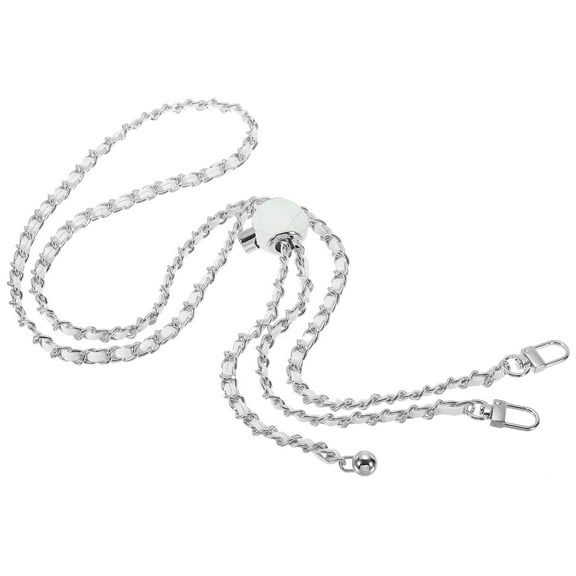 Uxcell 55 Inch Purse Chain Strap, Adjustable Handbag Chains Shoulder CrossBody Replacement for Bags, Silver Tone/White