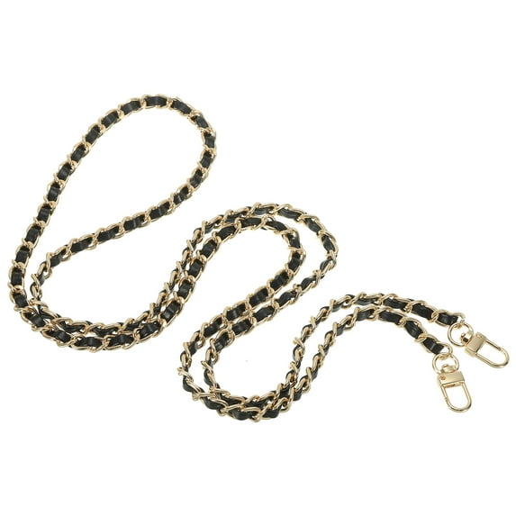 Uxcell 55 Inch Purse Chain Strap, Bag Chains Shoulder CrossBody Replacement for Handbags, Black/Gold