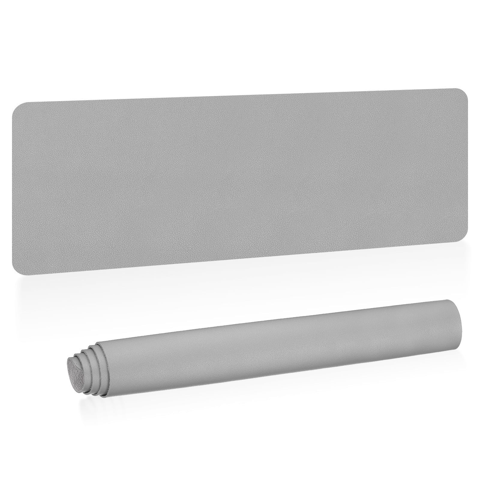 Uxcell 55"x17" Large Desk Mat, PU Leather Dual Side Large Desk Pad, Light Grey