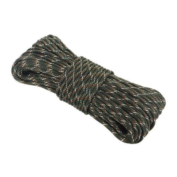 Uxcell 550 Paracord Rope 102ft, 4mm Thin Paracord Nylon Cord Survival 7-Strand Core for Tent Camping Outdoor Gear - Black Brown