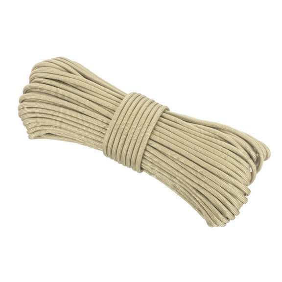Uxcell 550 Paracord Rope 102ft, 4mm Thin Paracord Nylon Cord Survival 7-Strand Core for Tent Camping Outdoor Gear - Khaki