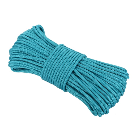 Uxcell 550 Paracord Rope 102ft, 4mm Thin Paracord Nylon Cord Survival 7-Strand Core for Tent Camping Outdoor Gear - Light Blue