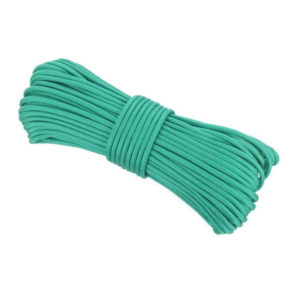 Uxcell 550 Paracord Rope 102ft, 4mm Thin Paracord Nylon Cord Survival 7-Strand Core for Tent Camping Outdoor Gear - Turquoise