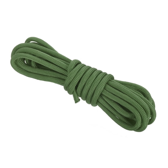 Uxcell 550 Paracord Rope 10ft, 4mm Thin Paracord Nylon Cord Survival 7-Strand Core for Tent Camping Outdoor Gear - Army Green