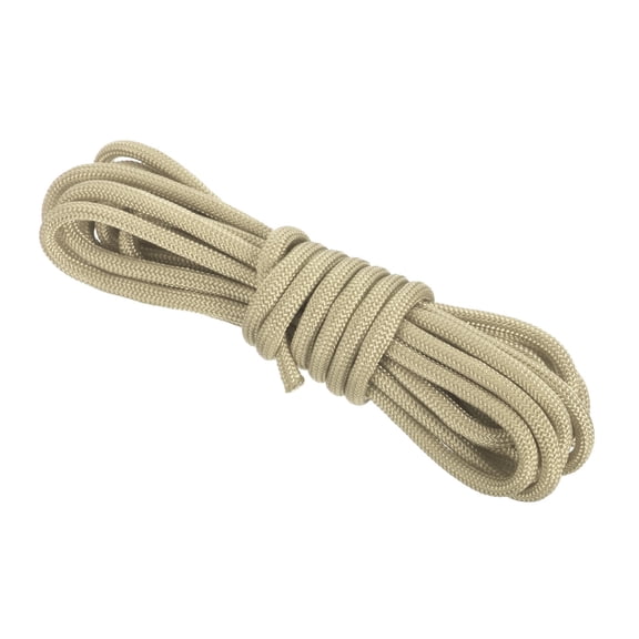 Uxcell 550 Paracord Rope 10ft, 4mm Thin Paracord Nylon Cord Survival 7-Strand Core for Tent Camping Outdoor Gear - Khaki