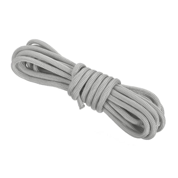 Uxcell 550 Paracord Rope 10ft, 4mm Thin Paracord Nylon Cord Survival 7-Strand Core for Tent Camping Outdoor Gear - Light Grey