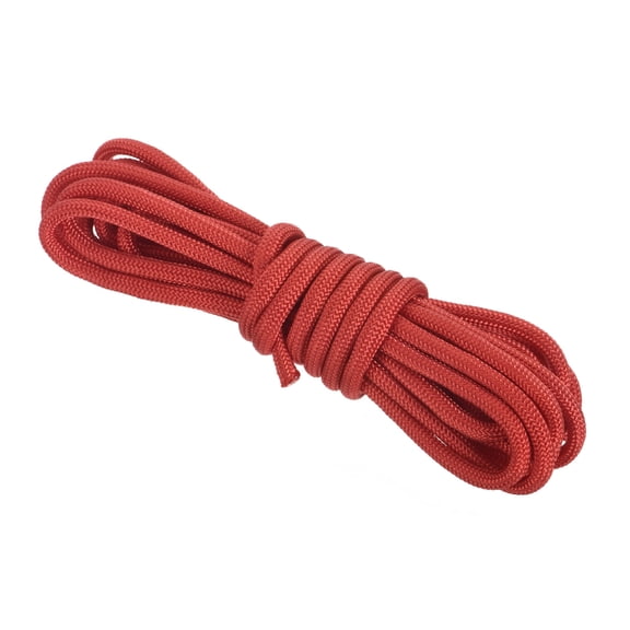 Uxcell 550 Paracord Rope 10ft, 4mm Thin Paracord Nylon Cord Survival 7-Strand Core for Tent Camping Outdoor Gear - Red