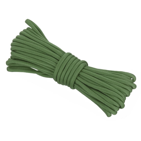 Uxcell 550 Paracord Rope 26ft, 4mm Thin Paracord Nylon Cord Survival 7-Strand Core for Tent Camping Outdoor Gear - Army Green