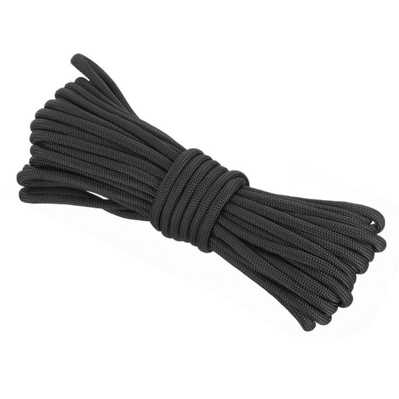 Uxcell 550 Paracord Rope 26ft, 4mm Thin Paracord Nylon Cord Survival 7-Strand Core for Tent Camping Outdoor Gear - Black