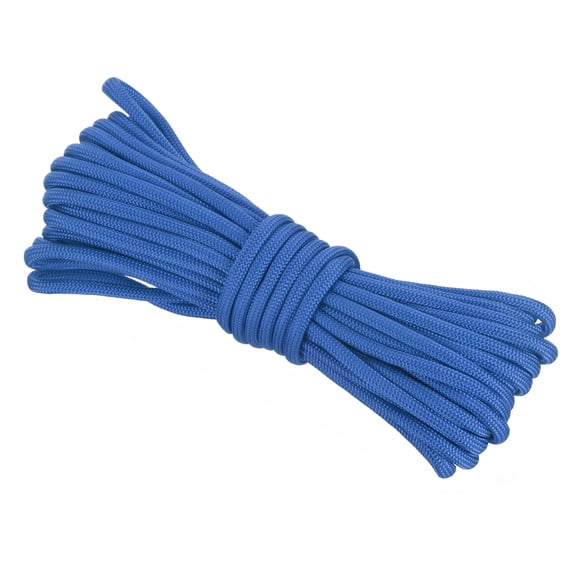 Uxcell 550 Paracord Rope 26ft, 4mm Thin Paracord Nylon Cord Survival 7-Strand Core for Tent Camping Outdoor Gear - Blue
