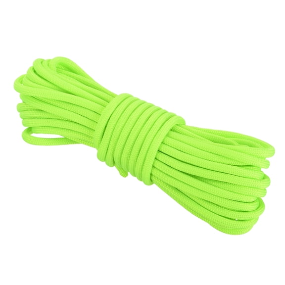 Uxcell 550 Paracord Rope 26ft, 4mm Thin Paracord Nylon Cord Survival 7-Strand Core for Tent Camping Outdoor Gear - Fluorescent Green
