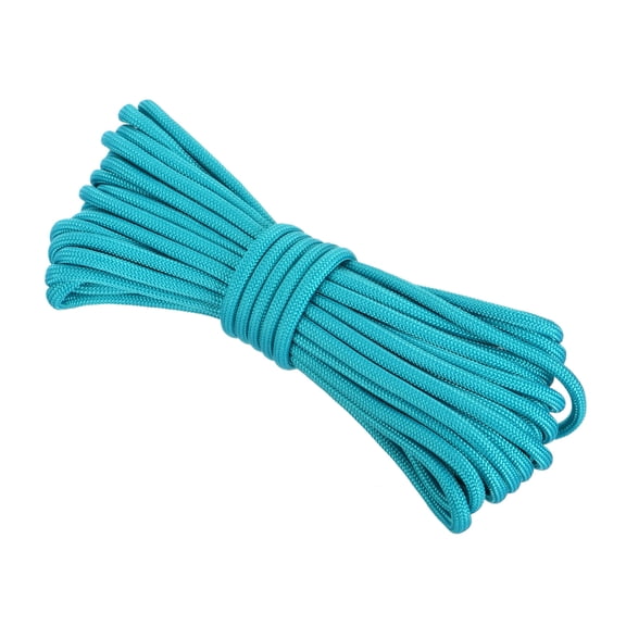 Uxcell 550 Paracord Rope 26ft, 4mm Thin Paracord Nylon Cord Survival 7-Strand Core for Tent Camping Outdoor Gear - Light Blue