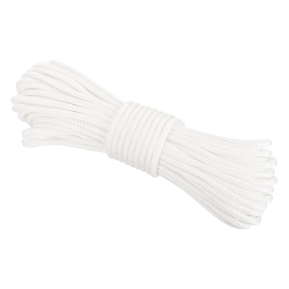 Uxcell 550 Paracord Rope 26ft, 4mm Thin Paracord Nylon Cord Survival 7-Strand Core for Tent Camping Outdoor Gear - White