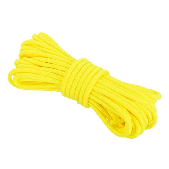 Uxcell 550 Paracord Rope 26ft, 4mm Thin Paracord Nylon Cord Survival 7-Strand Core for Tent Camping Outdoor Gear - Yellow