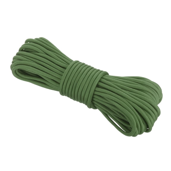 Uxcell 550 Paracord Rope 49ft, 4mm Thin Paracord Nylon Cord Survival 7-Strand Core for Tent Camping Outdoor Gear - Army Green