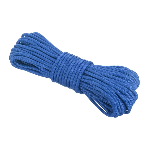 Uxcell 550 Paracord Rope 49ft, 4mm Thin Paracord Nylon Cord Survival 7-Strand Core for Tent Camping Outdoor Gear - Blue