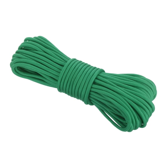 Uxcell 550 Paracord Rope 49ft, 4mm Thin Paracord Nylon Cord Survival 7-Strand Core for Tent Camping Outdoor Gear - Green
