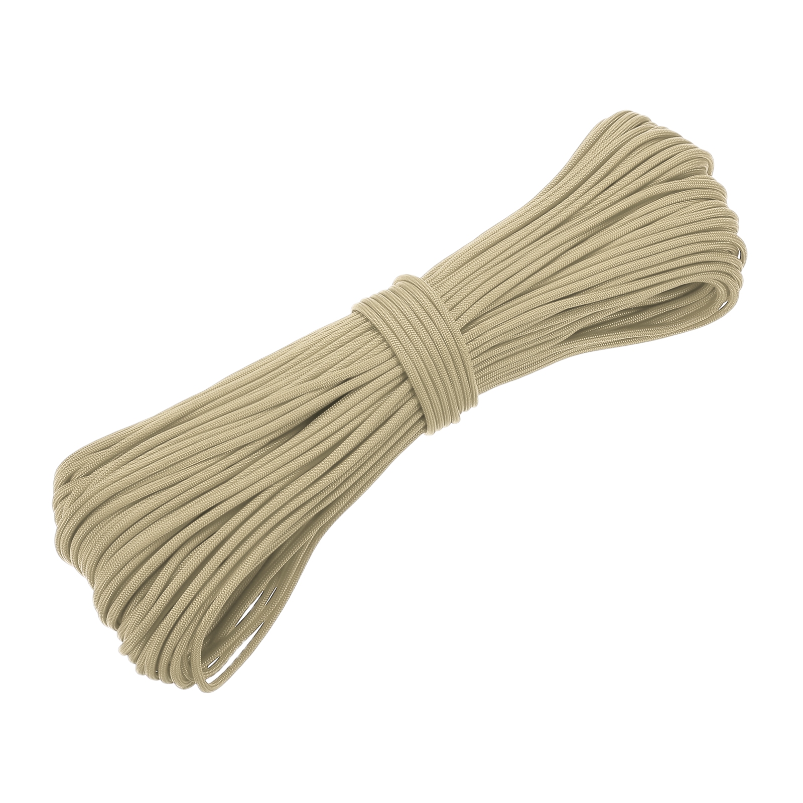 Uxcell 550lb Paracord Rope 200ft, 4mm Tent Rope, 7-Strand Core Heavy Duty Cord for Outdoor Use Khaki