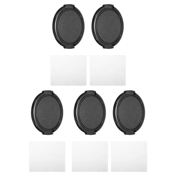 Uxcell 55mm Lens Cap, 5 Pack Sides Pinch Snap Camera Lens Cover for Front Lens