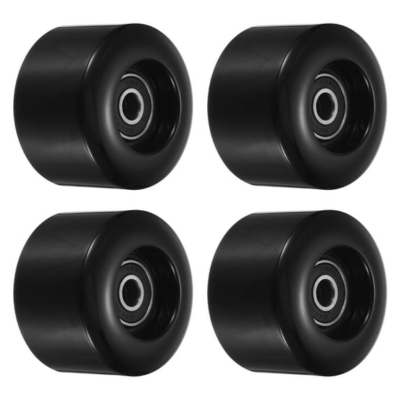 Uxcell 55mm Skateboard Wheel with Bearings ABEC-9 Street Wheels for Skateboards Cruiser 80A, Black 4 Pack