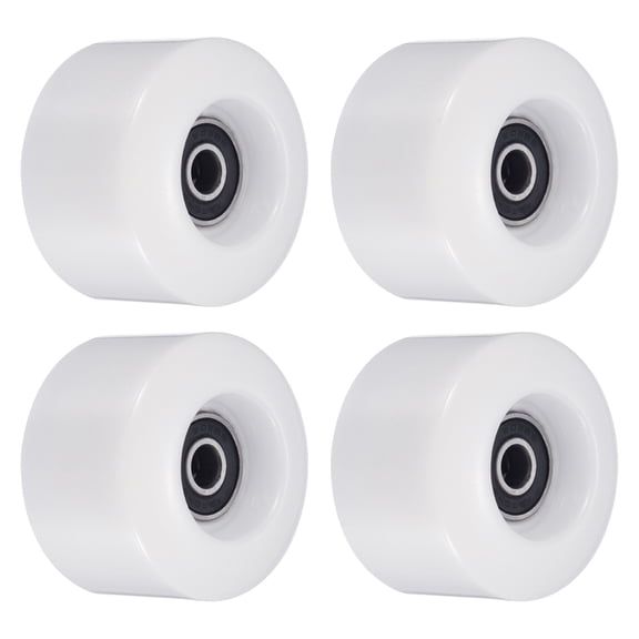 Uxcell 55mm Skateboard Wheel with Bearings ABEC-9 Street Wheels for Skateboards Cruiser 80A, White 4 Pack