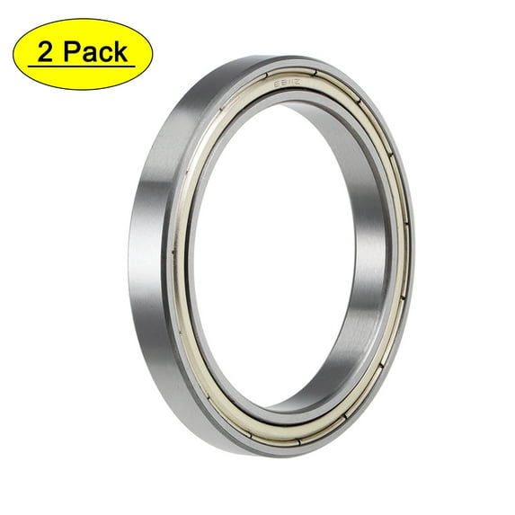 Uxcell 55mmx72mmx9mm 6811ZZ Double Sealed Z2 Ball Bearings Chrome Steel 2 Pack