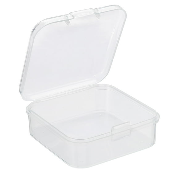 Uxcell 2.17 inch x 0.79 inch Plastic Square Clear Storage Container Box with Lid for DIY Art Crafts 6 Pack