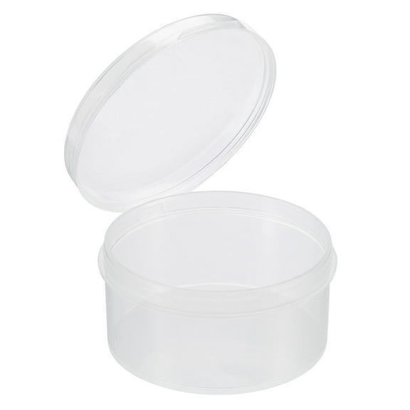 Uxcell 55x28mm Plastic Round Clear Storage Container Box with Lid, 12 Pack